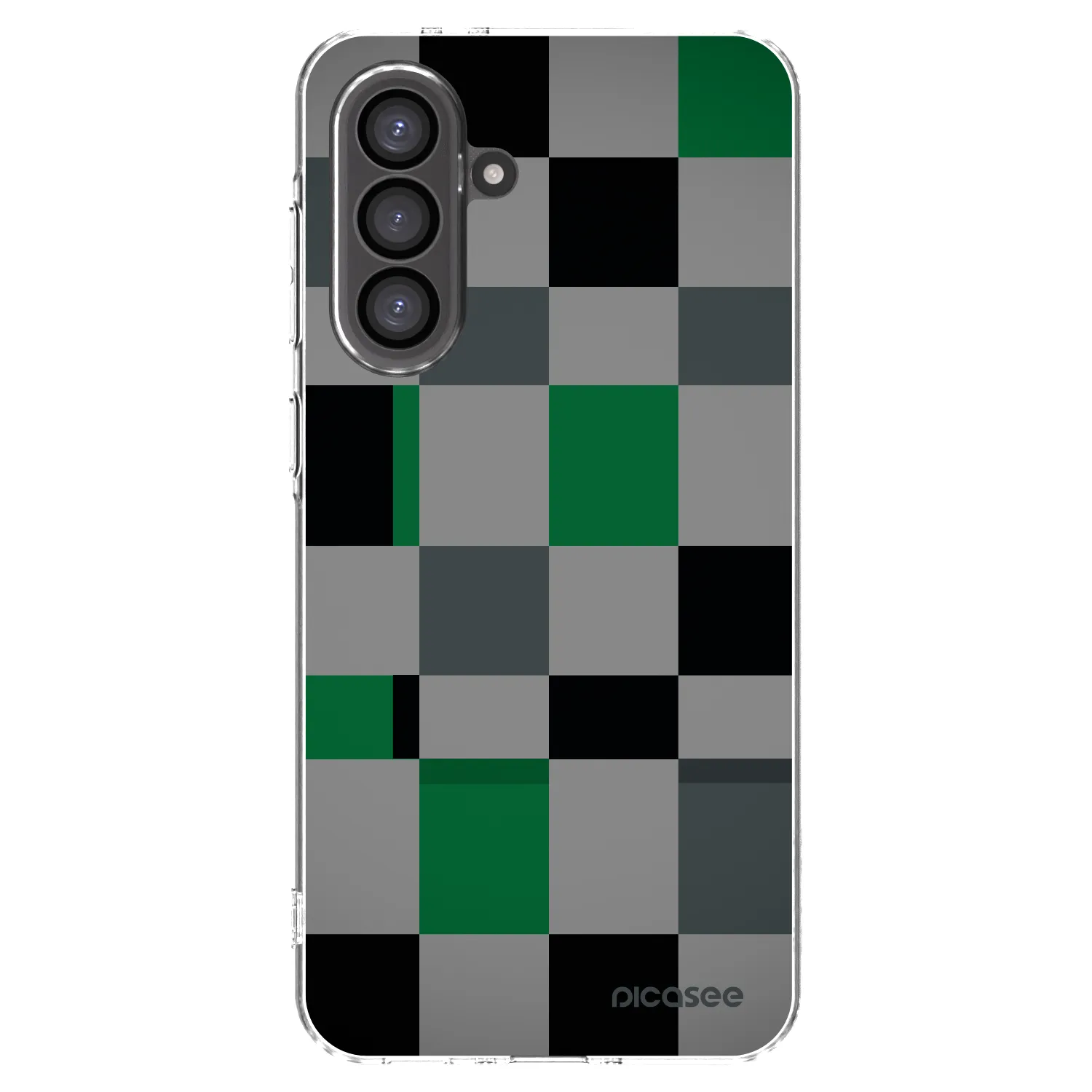 Picasee silikonowe przeźroczyste etui na Samsung Galaxy A36 5G - Block Grid