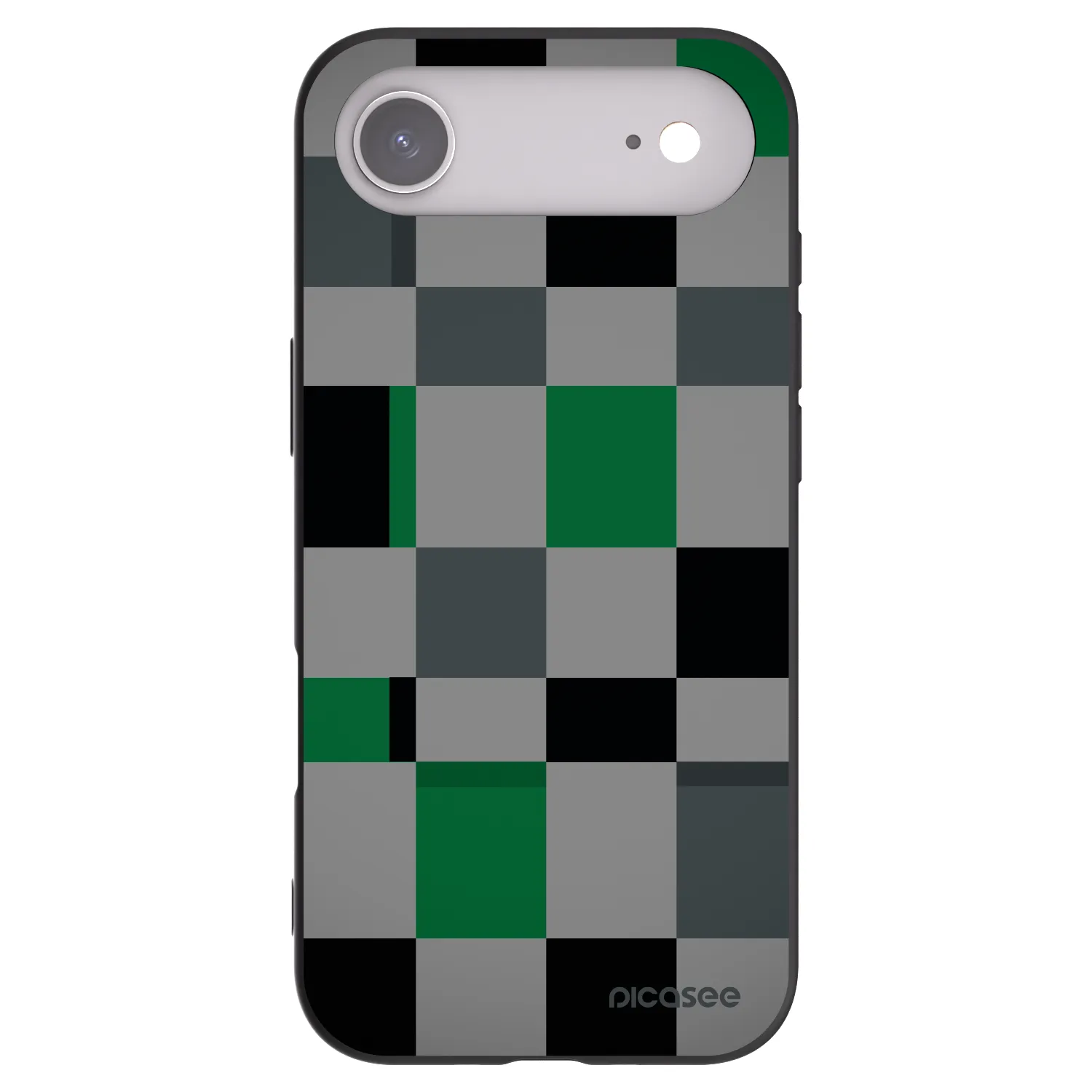 Picasee silikonowe czarne etui na Apple iPhone Air - Block Grid