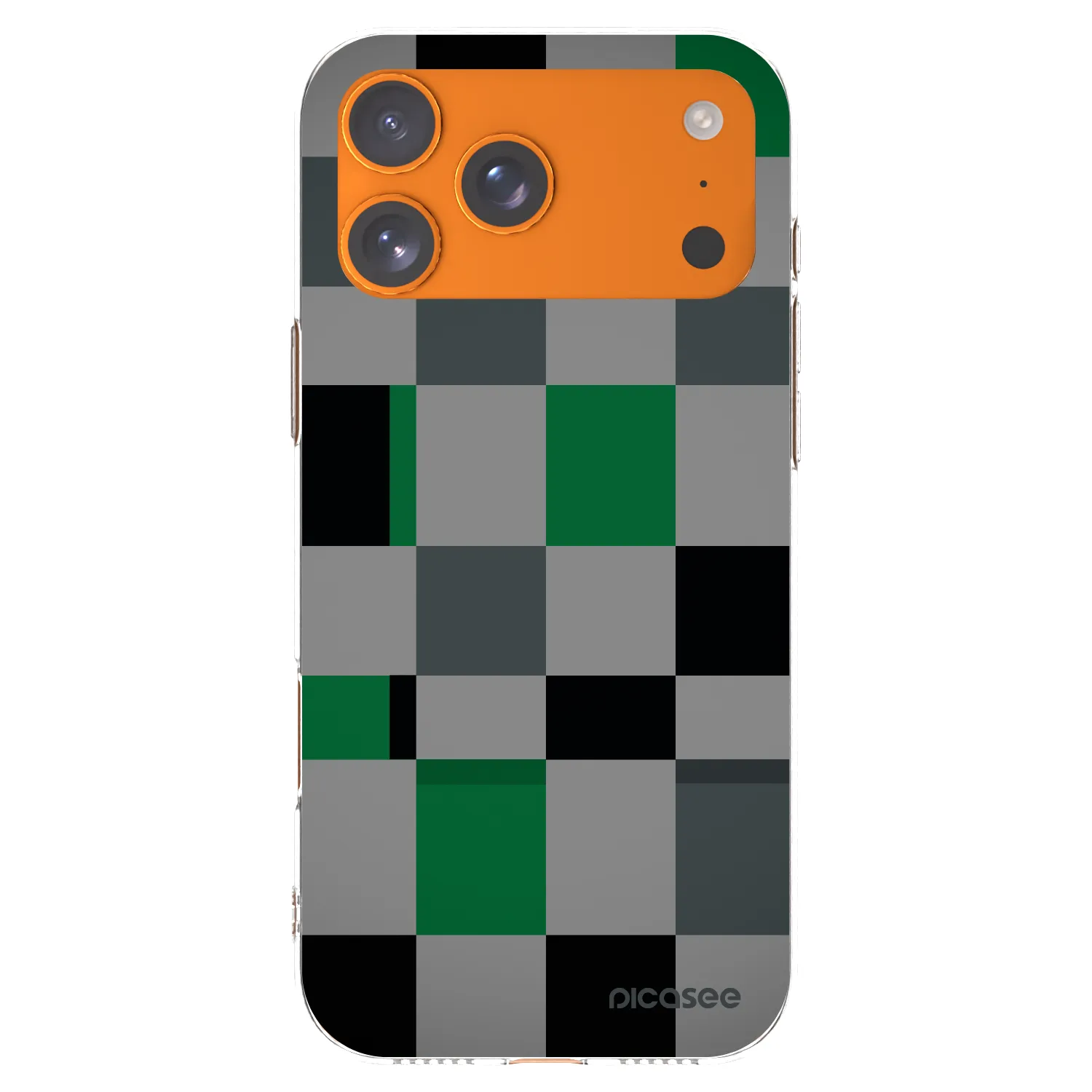 Picasee silikonowe przeźroczyste etui na Apple iPhone 17 Pro Max - Block Grid