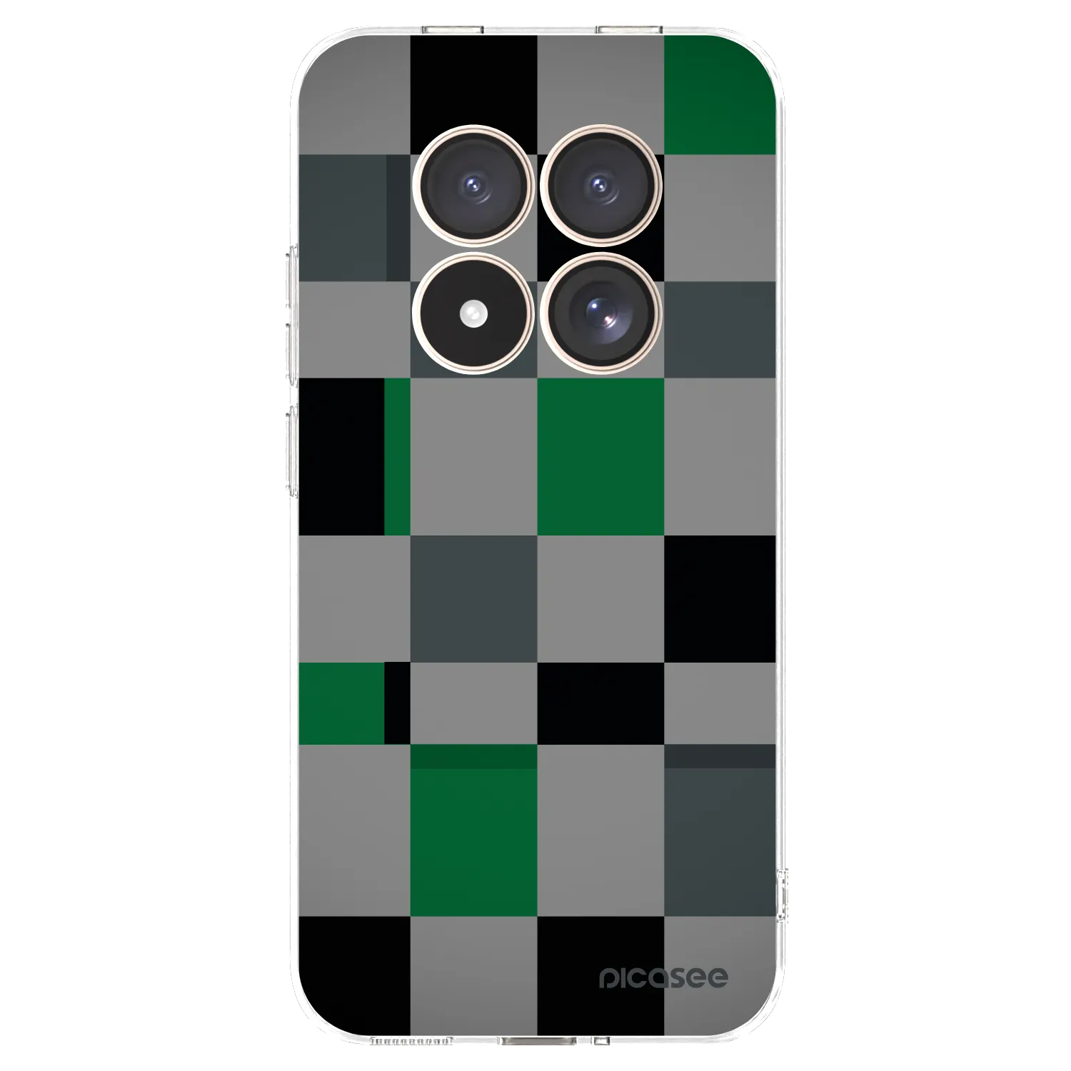Picasee silikonowe przeźroczyste etui na Xiaomi Redmi Note 15 Pro 4G - Block Grid