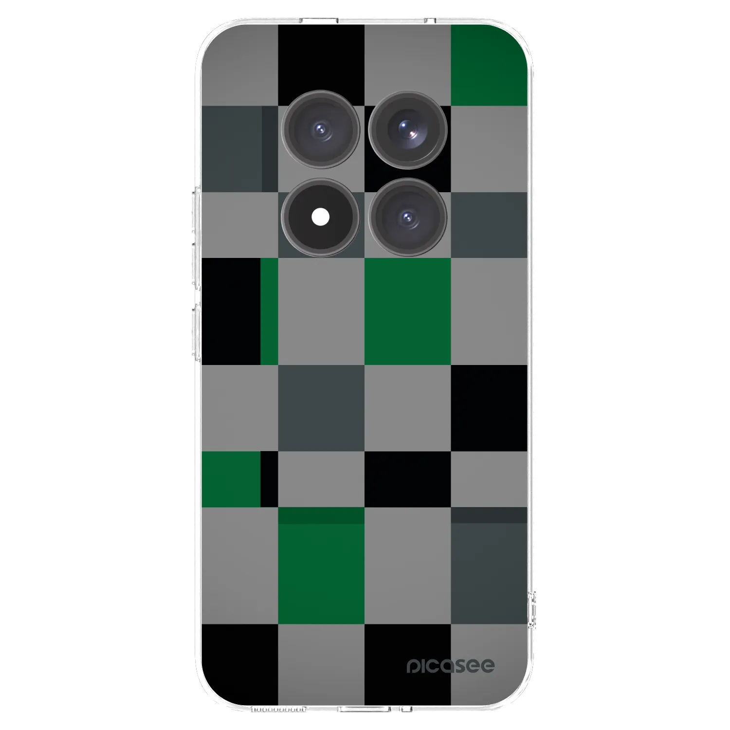 Picasee silikonowe przeźroczyste etui na Xiaomi Redmi Note 15 Pro+ - Block Grid