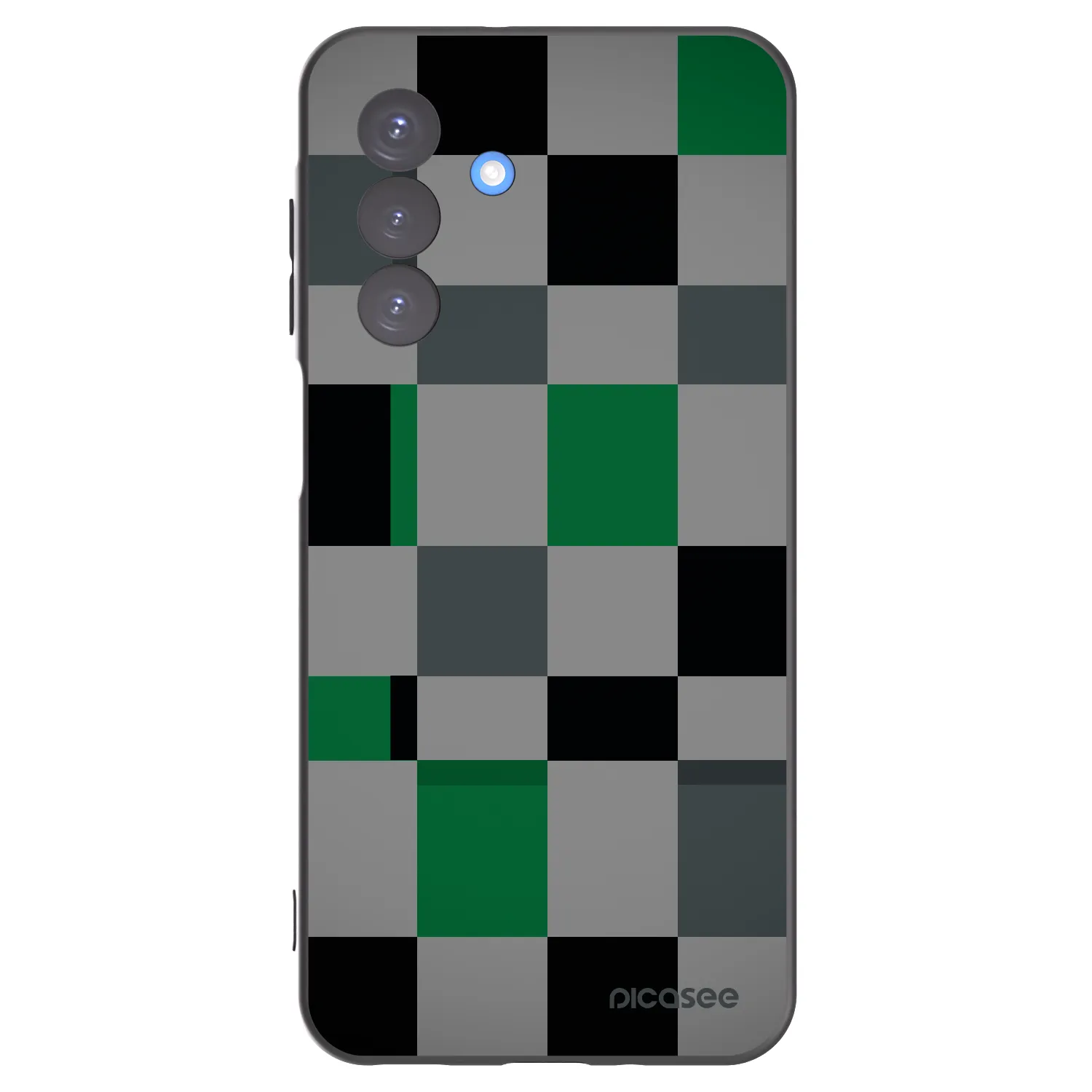 Picasee silikonowe czarne etui na Samsung Galaxy A17 5G - Block Grid