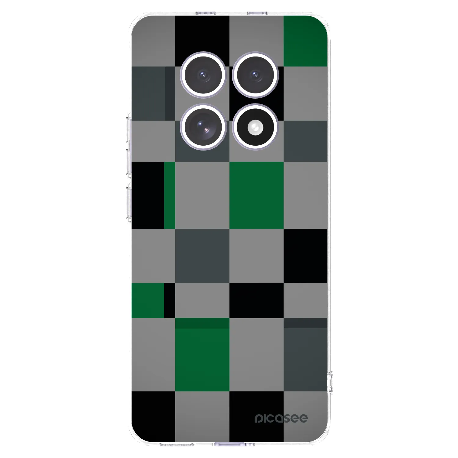 Picasee silikonowe przeźroczyste etui na Xiaomi Redmi Note 15 4G - Block Grid