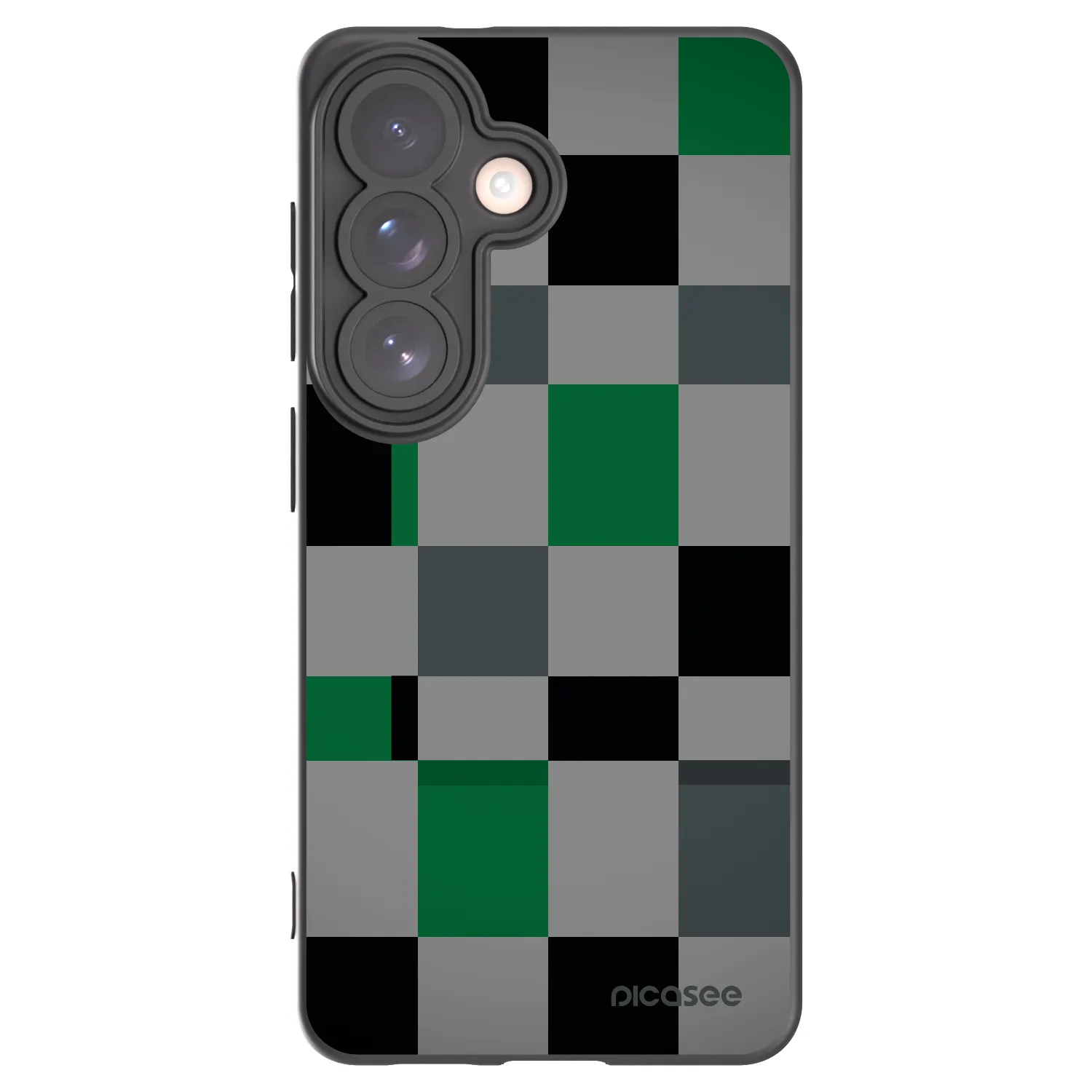 Picasee silikonowe czarne etui na Samsung Galaxy S26 - Block Grid