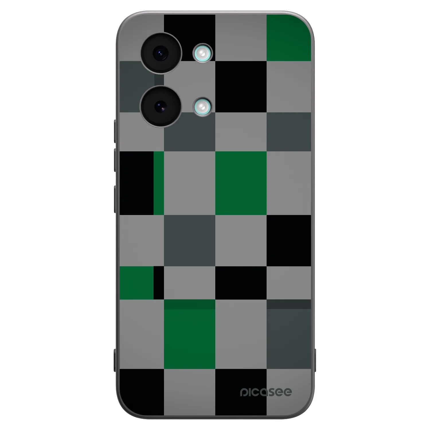 Picasee silikonowe czarne etui na Xiaomi Poco X8 Pro Max - Block Grid