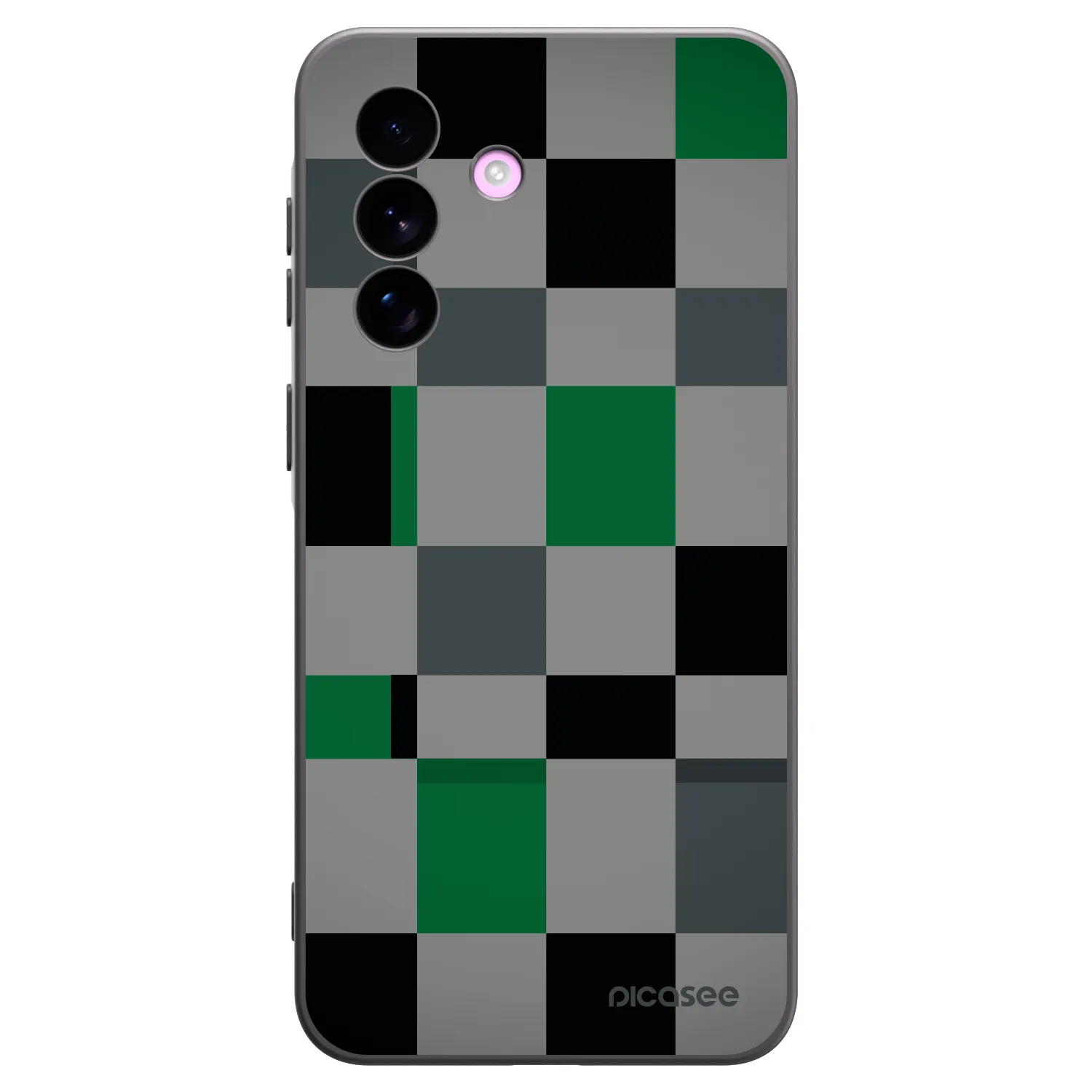 Picasee silikonowe czarne etui na Samsung Galaxy A57 5G - Block Grid