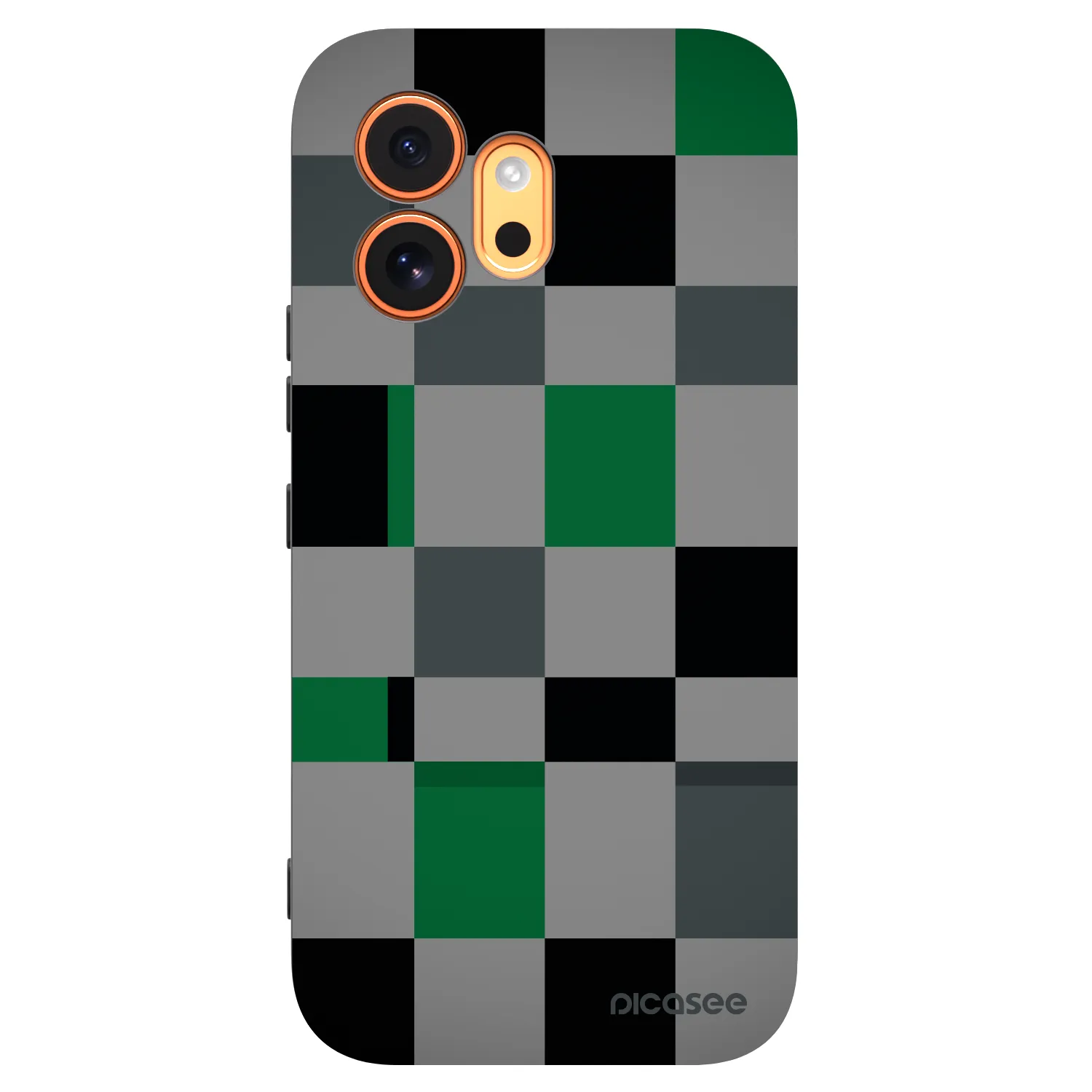 Picasee silikonowe czarne etui na Honor 600 - Block Grid