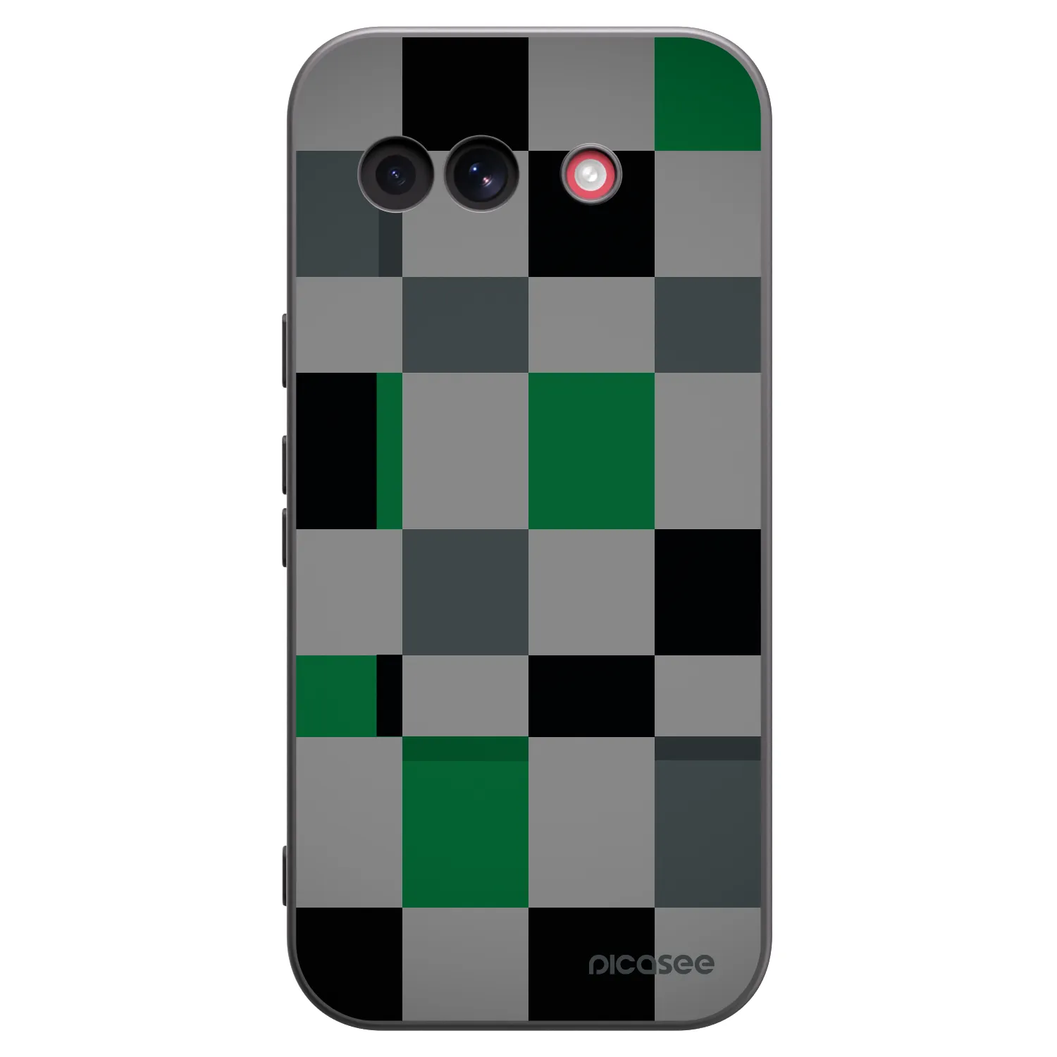 Picasee silikonowe czarne etui na Google Pixel 10a - Block Grid