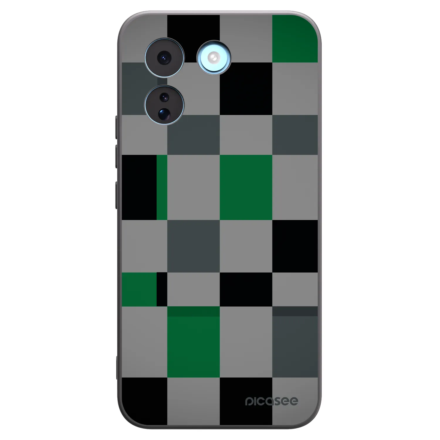 Picasee silikonowe czarne etui na Xiaomi Redmi Note 17 Pro MAX 5G - Block Grid