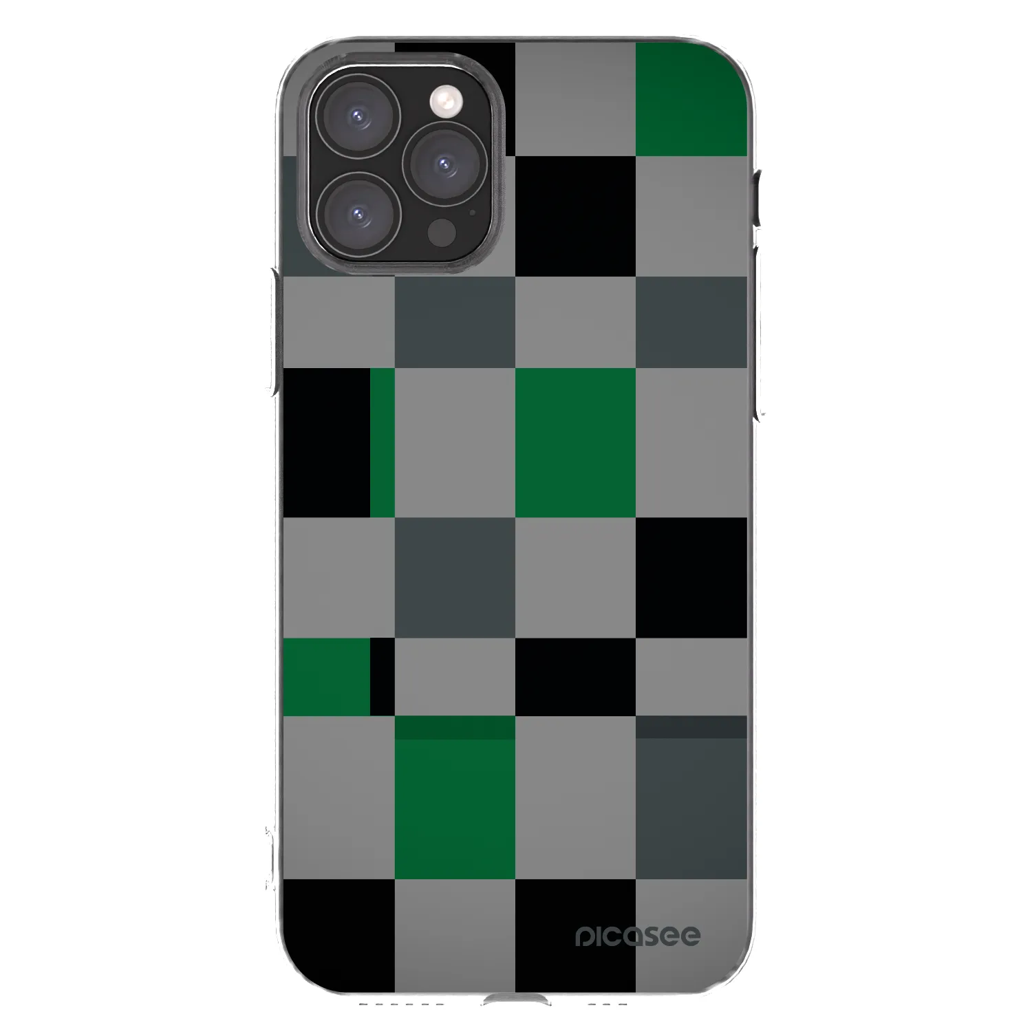 Picasee silikonowe przeźroczyste etui na Apple iPhone 11 Pro - Block Grid