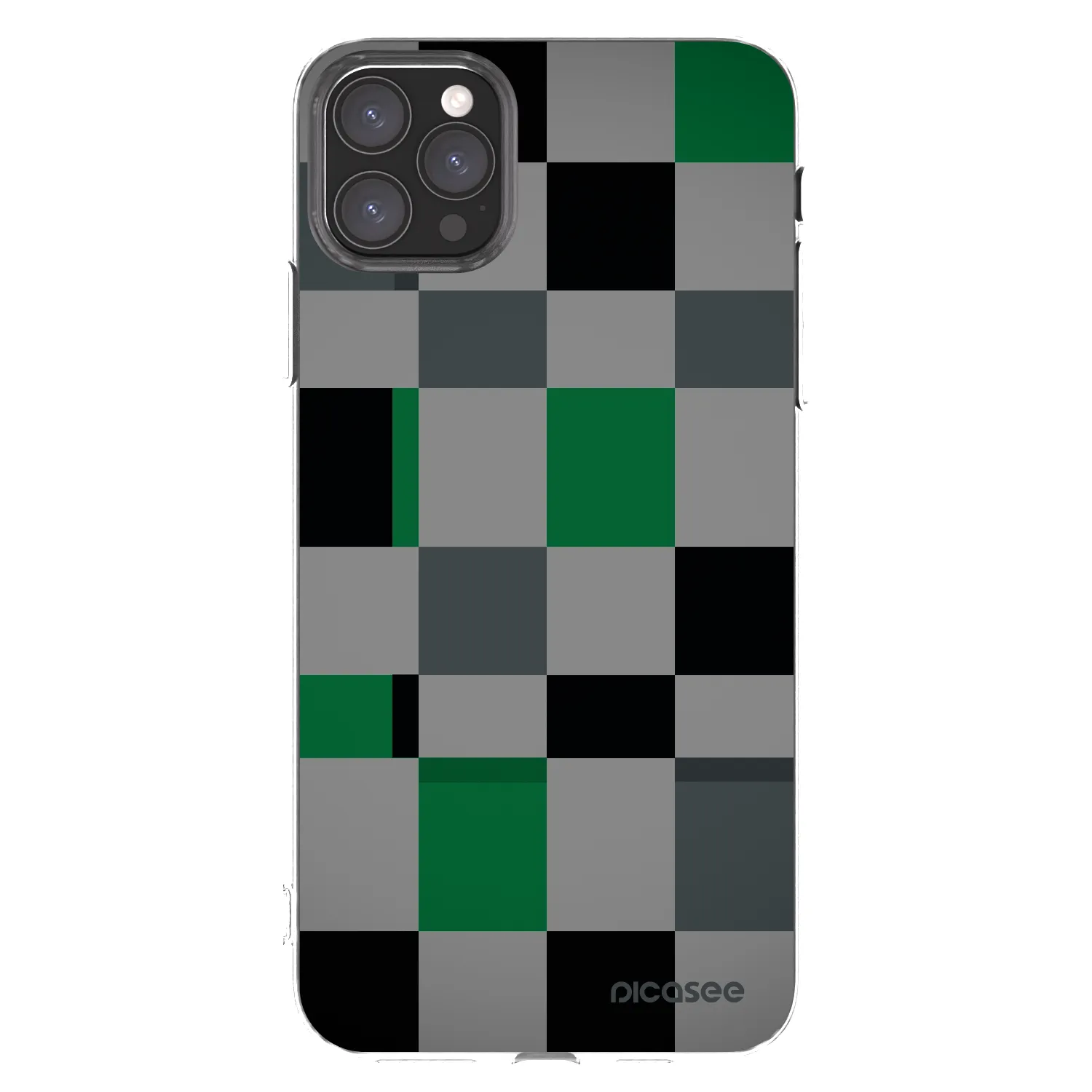 Picasee silikonowe przeźroczyste etui na Apple iPhone 11 Pro Max - Block Grid