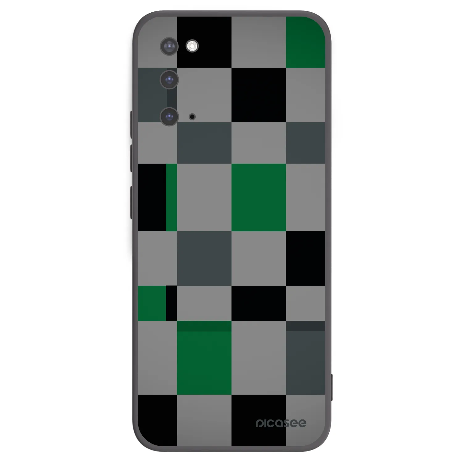 Picasee silikonowe czarne etui na Samsung Galaxy S20 G980F - Block Grid