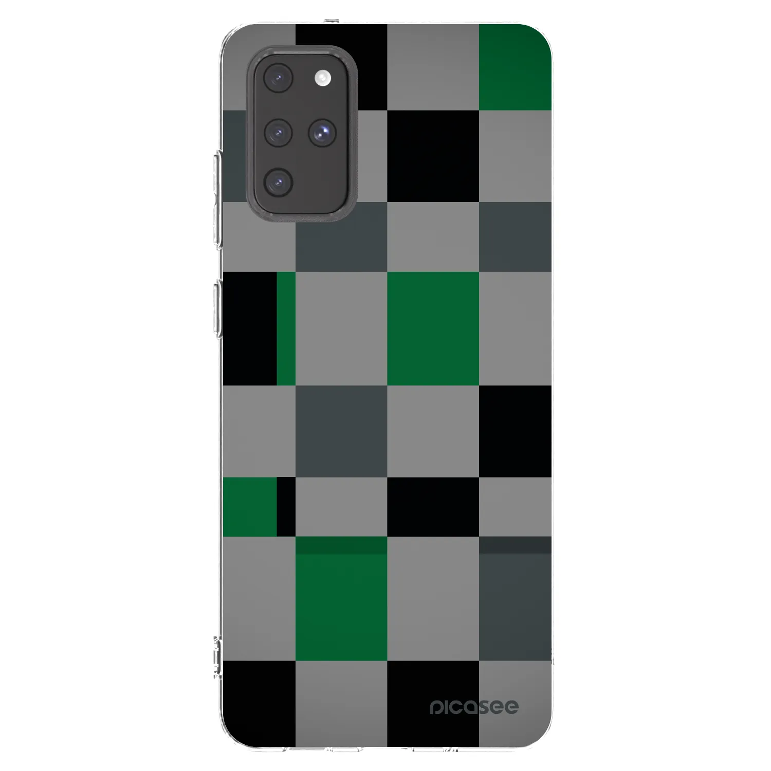 Picasee silikonowe przeźroczyste etui na Samsung Galaxy S20+ G985F - Block Grid