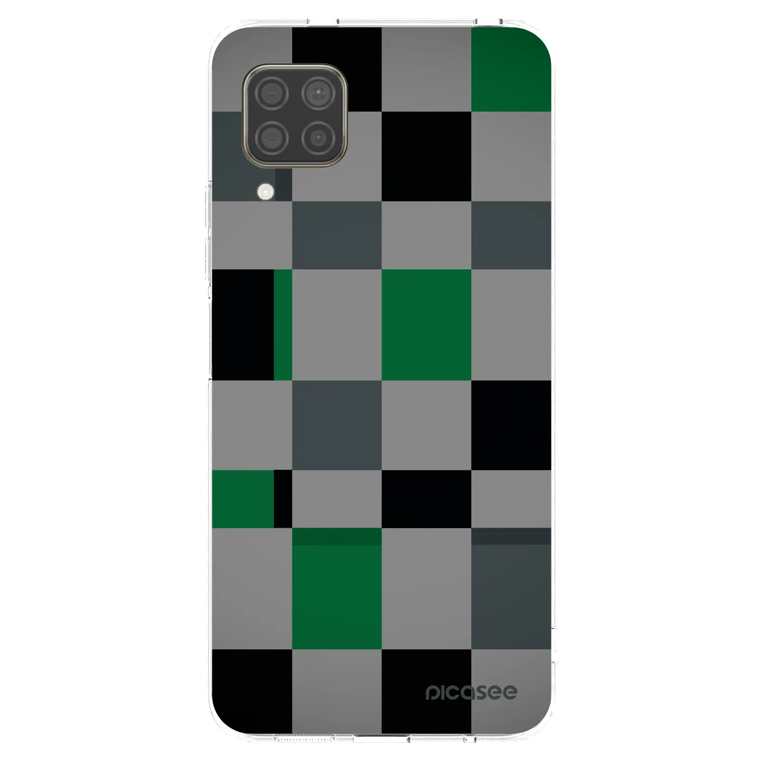 Picasee silikonowe przeźroczyste etui na Huawei P40 Lite - Block Grid