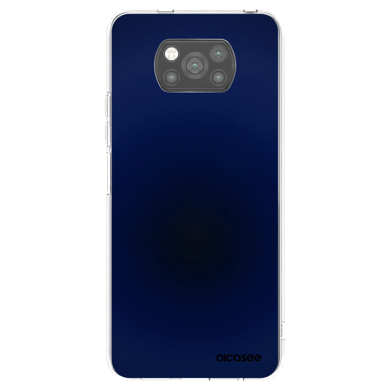 Picasee silikonowe czarne etui na Xiaomi Poco X3 - Deep Ocean