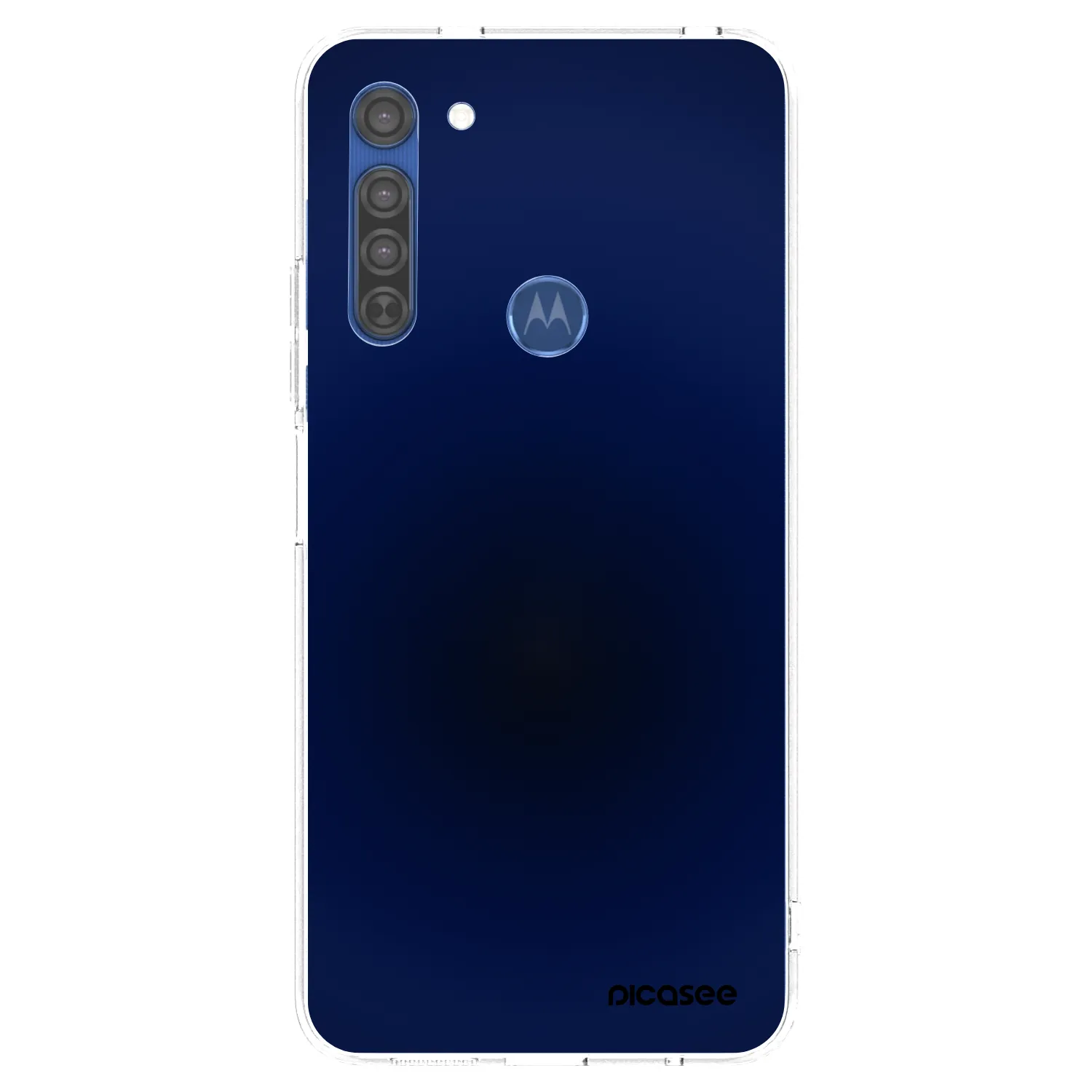 Picasee silikonowe przeźroczyste etui na Motorola Moto G8 - Deep Ocean