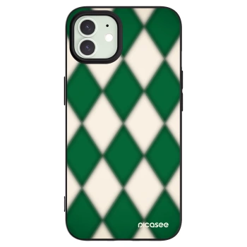 Picasee silikonowe czarne etui na Apple iPhone 12 - Emerald Diamond