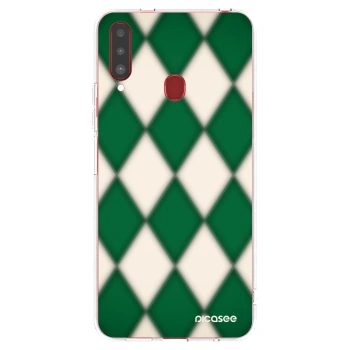 Picasee silikonowe przeźroczyste etui na Samsung Galaxy A20s - Emerald Diamond