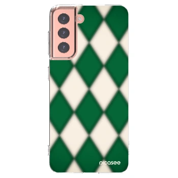 Picasee silikonowe przeźroczyste etui na Samsung Galaxy S21 5G G991B - Emerald Diamond