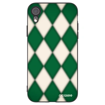 Picasee silikonowe czarne etui na Apple iPhone XR - Emerald Diamond