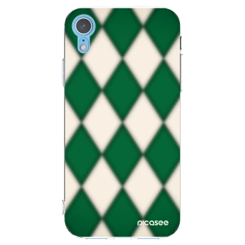 Picasee silikonowe przeźroczyste etui na Apple iPhone XR - Emerald Diamond