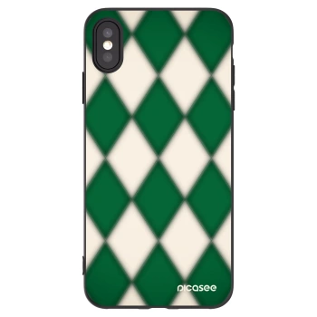 Picasee silikonowe czarne etui na Apple iPhone XS Max - Emerald Diamond