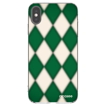 Picasee silikonowe przeźroczyste etui na Apple iPhone XS Max - Emerald Diamond