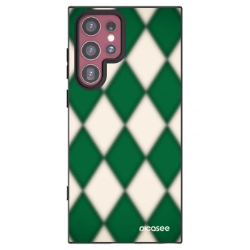 Picasee silikonowe czarne etui na Samsung Galaxy S22 Ultra 5G - Emerald Diamond