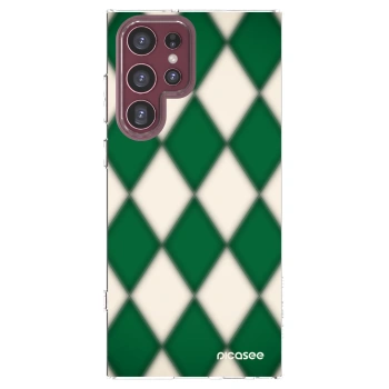 Picasee silikonowe przeźroczyste etui na Samsung Galaxy S22 Ultra 5G - Emerald Diamond