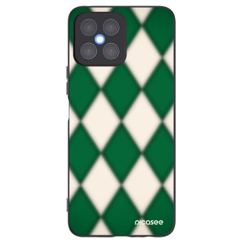 Picasee silikonowe czarne etui na Honor X8 4G - Emerald Diamond