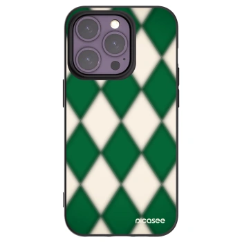 Picasee silikonowe czarne etui na Apple iPhone 14 Pro - Emerald Diamond