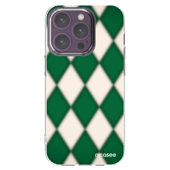 Picasee silikonowe przeźroczyste etui na Apple iPhone 14 Pro - Emerald Diamond