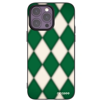 Picasee silikonowe czarne etui na Apple iPhone 14 Pro Max - Emerald Diamond