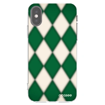 Picasee silikonowe przeźroczyste etui na Apple iPhone X/XS - Emerald Diamond