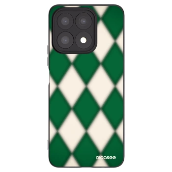 Picasee silikonowe czarne etui na Honor X8a - Emerald Diamond