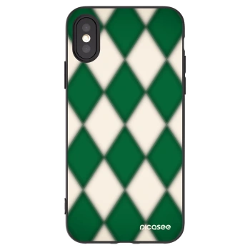 Picasee silikonowe czarne etui na Apple iPhone X/XS - Emerald Diamond