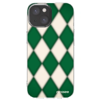 Picasee silikonowe przeźroczyste etui na Apple iPhone 15 - Emerald Diamond