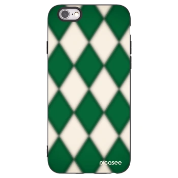 Picasee silikonowe czarne etui na Apple iPhone 6/6S - Emerald Diamond