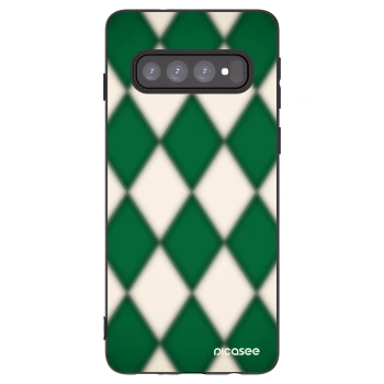 Picasee silikonowe czarne etui na Samsung Galaxy S10 G973 - Emerald Diamond