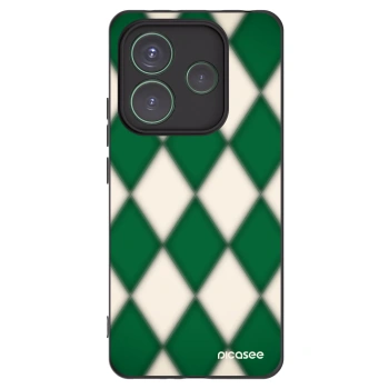 Picasee silikonowe czarne etui na Xiaomi Redmi Note 14 5G - Emerald Diamond