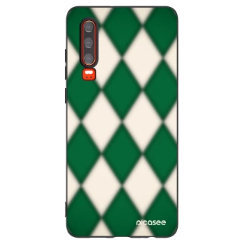 Picasee silikonowe czarne etui na Huawei P30 - Emerald Diamond