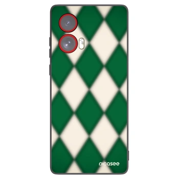 Picasee silikonowe czarne etui na Motorola Edge 50 Fusion - Emerald Diamond
