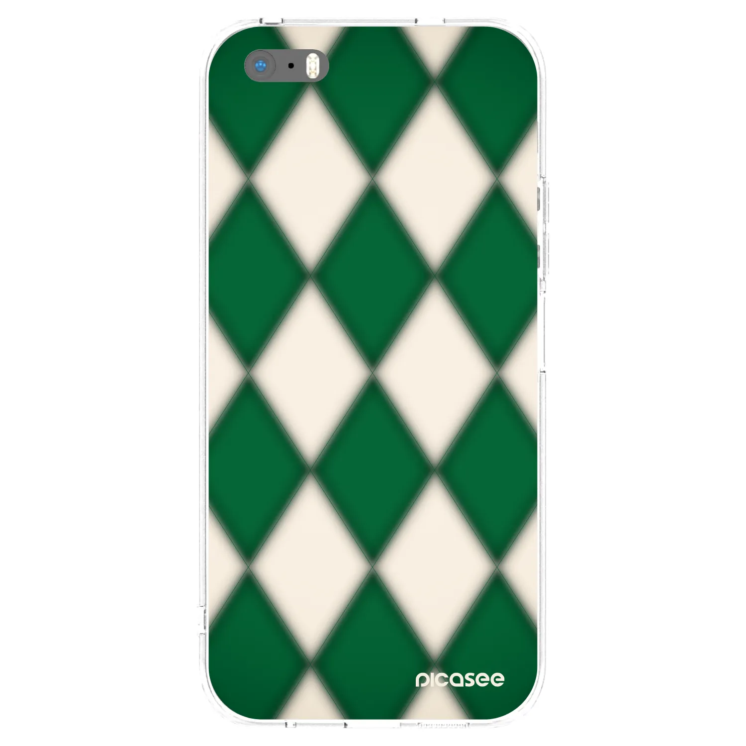 Picasee silikonowe przeźroczyste etui na Apple iPhone 5/5S/SE - Emerald Diamond