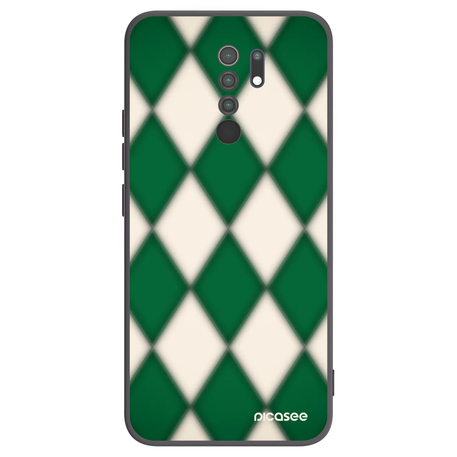 Picasee silikonowe czarne etui na Xiaomi Redmi 9 - Emerald Diamond