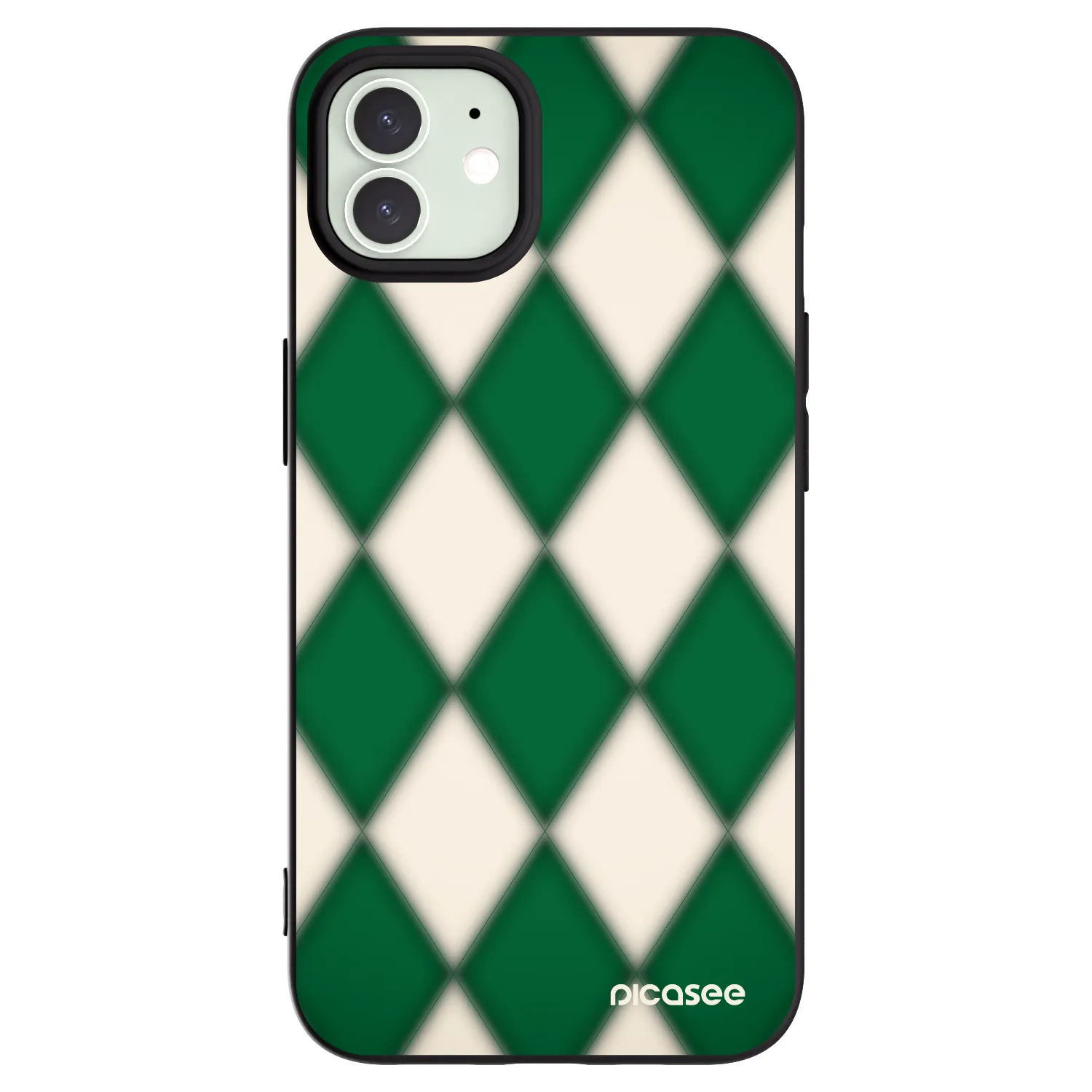 Picasee silikonowe czarne etui na Apple iPhone 12 Pro - Emerald Diamond
