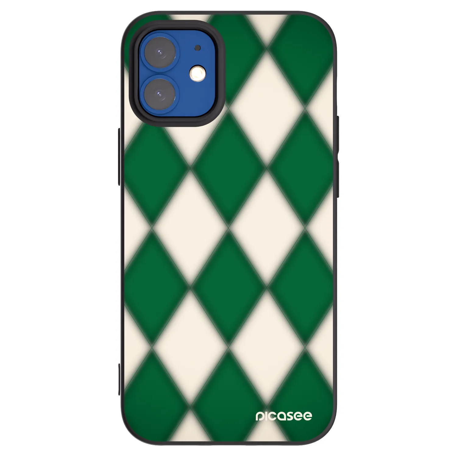 Picasee silikonowe czarne etui na Apple iPhone 12 mini - Emerald Diamond