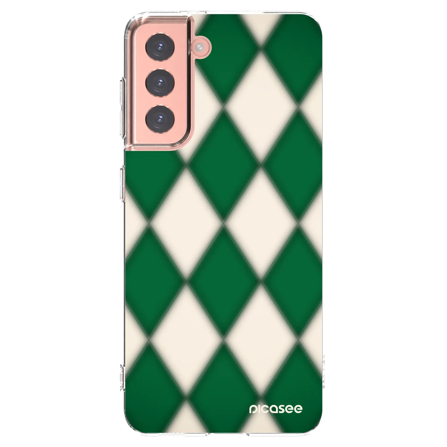 Picasee silikonowe przeźroczyste etui na Samsung Galaxy S21 5G G991B - Emerald Diamond