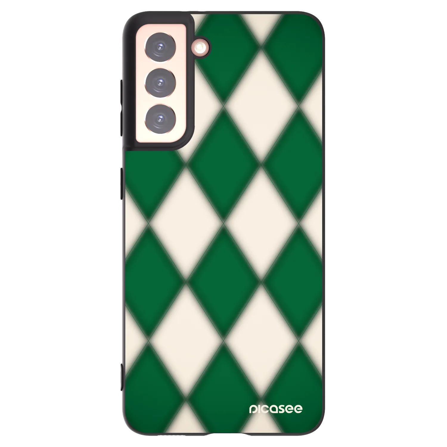 Picasee silikonowe czarne etui na Samsung Galaxy S21 5G G991B - Emerald Diamond