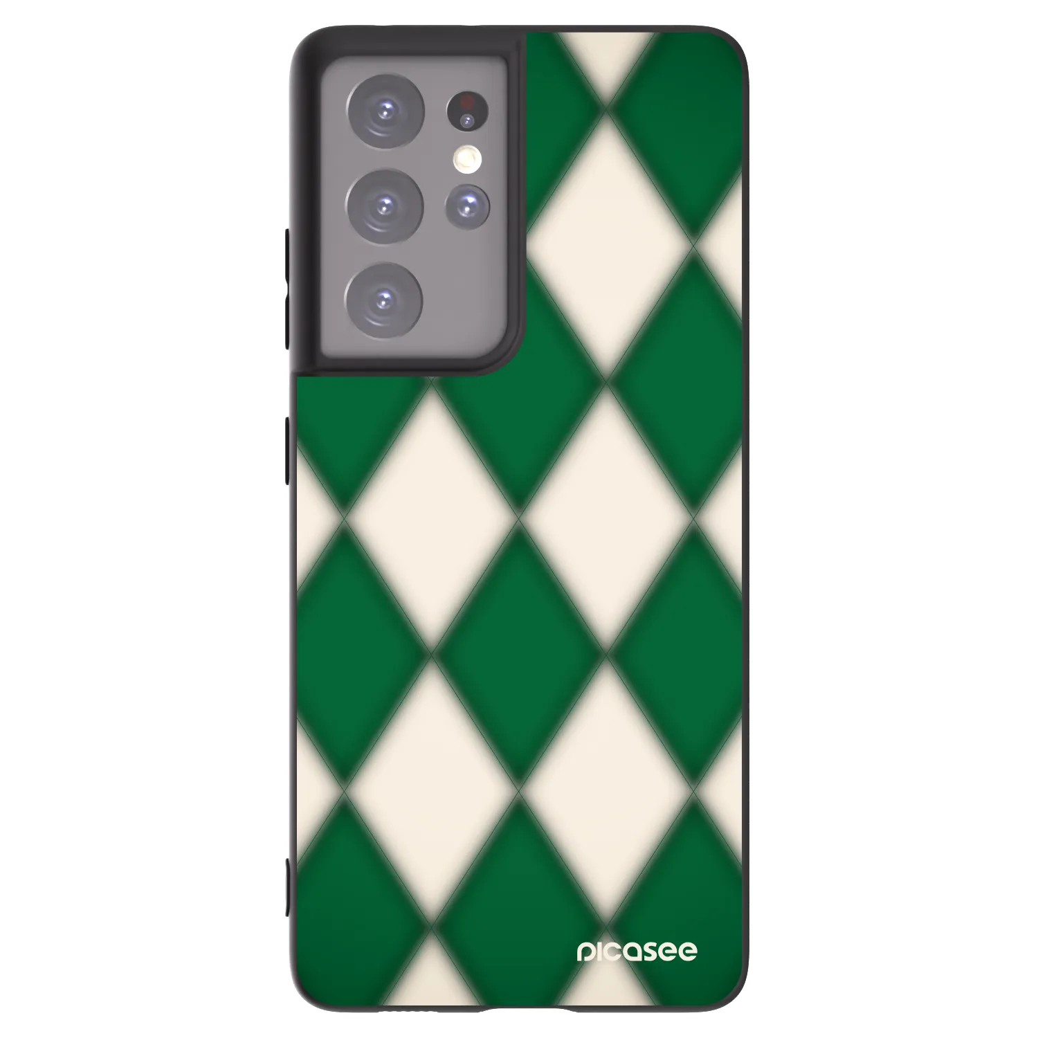 Picasee silikonowe czarne etui na Samsung Galaxy S21 Ultra 5G G998B - Emerald Diamond