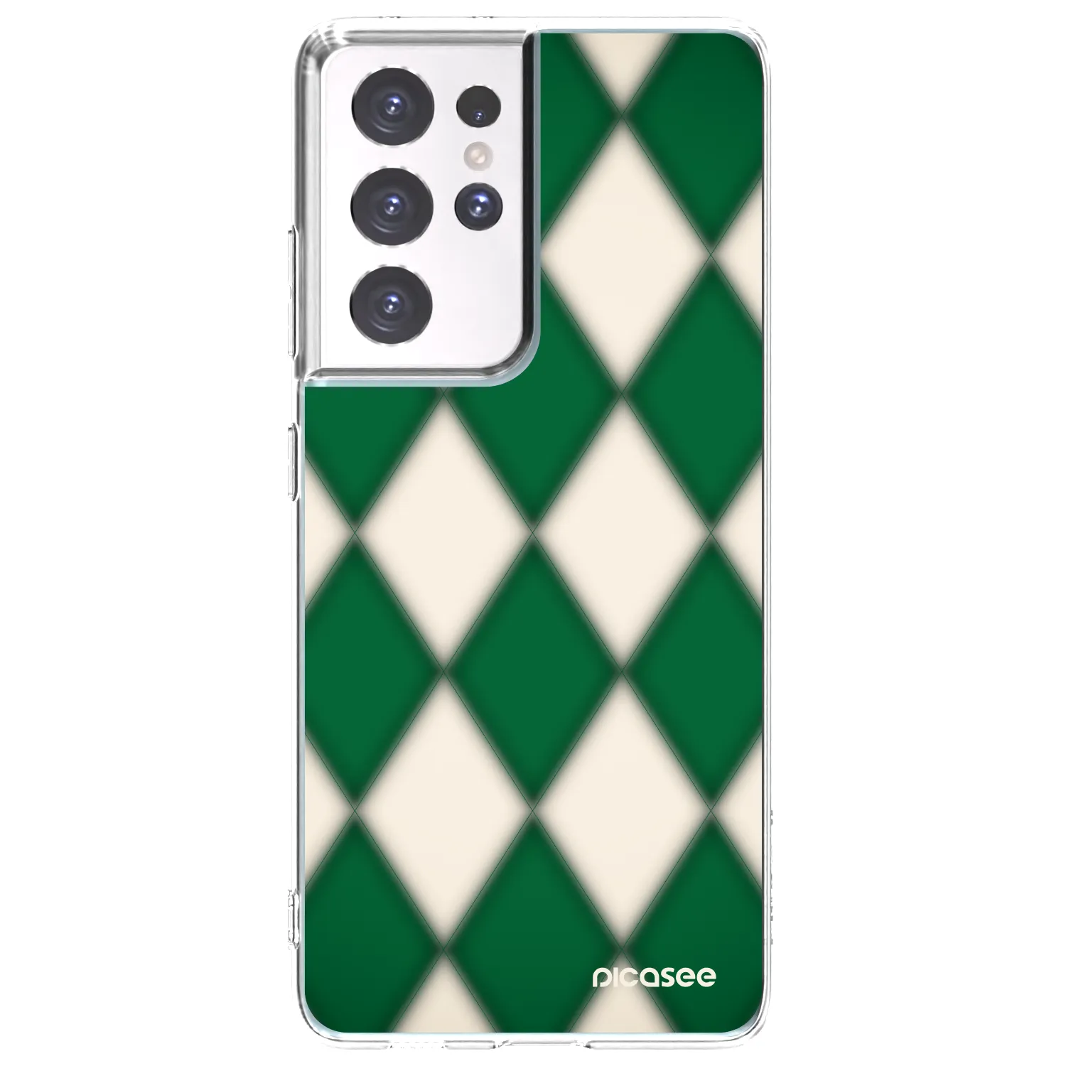 Picasee silikonowe przeźroczyste etui na Samsung Galaxy S21 Ultra 5G G998B - Emerald Diamond